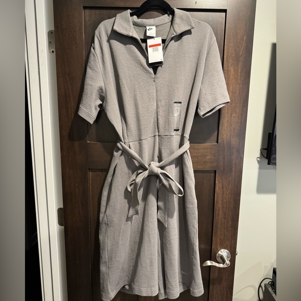 Nike Gray Short Sleeve Jumpsuit